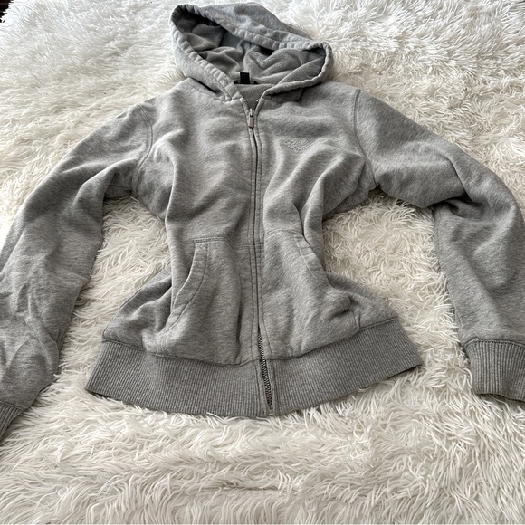Tommy Hilfiger Gray Zip-Up Hoodie Sweatshirt Fleece Lined Size Small - Picture 12 of 14